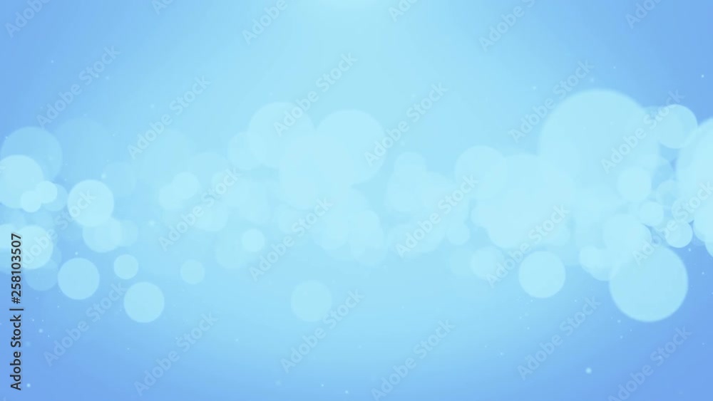 Blue bokeh particles animation seamless loop