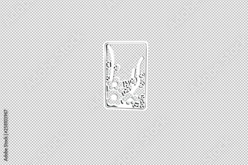 Illustration of February on transparent background