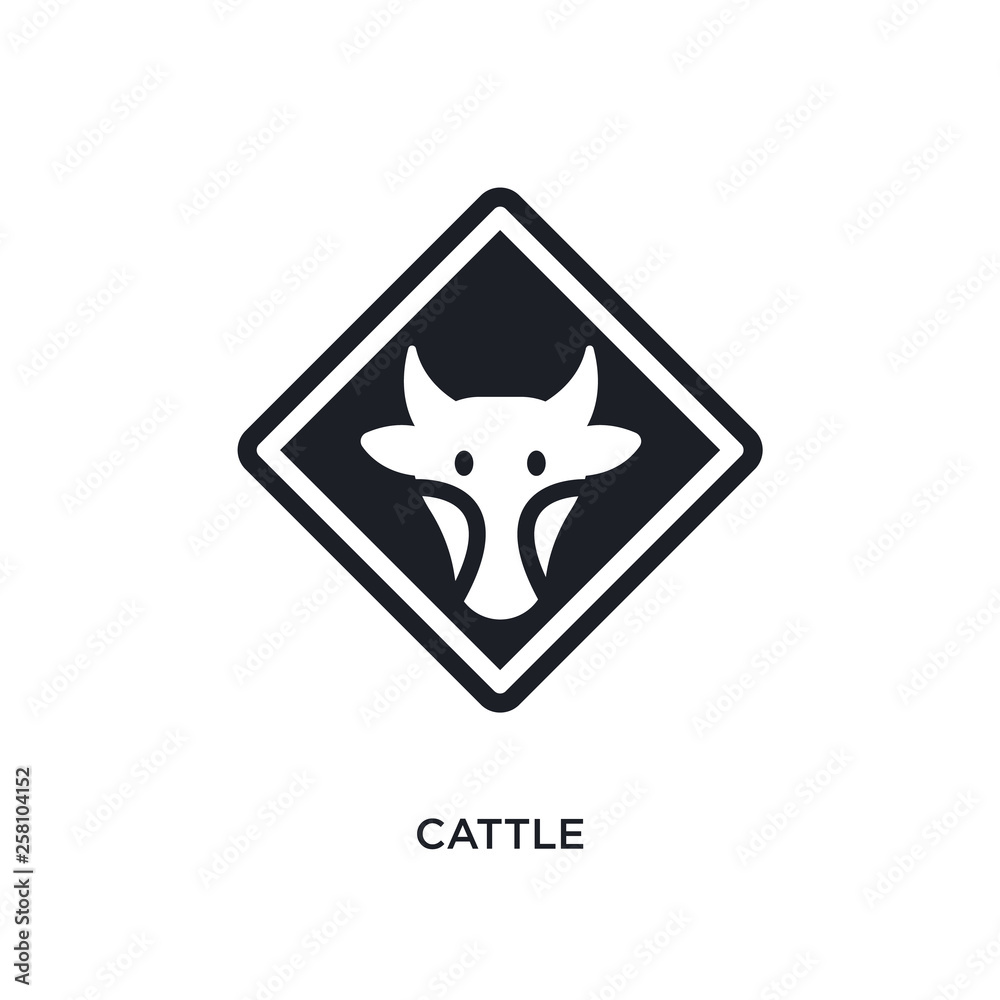 cattle isolated icon. simple element illustration from traffic sign concept icons. cattle editable logo sign symbol design on white background. can be use for web and mobile cattle isolated icon. simple element illustration from traffic sign concept icons. cattle editable logo sign symbol design on white background. can be use for web and mobile