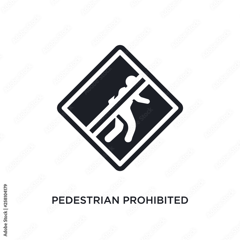 pedestrian prohibited isolated icon. simple element illustration from traffic sign concept icons. pedestrian prohibited editable logo sign symbol design on white background. can be use for web and pedestrian prohibited isolated icon. simple element illustration from traffic sign concept icons. pedestrian prohibited editable logo sign symbol design on white background. can be use for web and