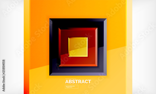 Geometric abstract background, modern square design