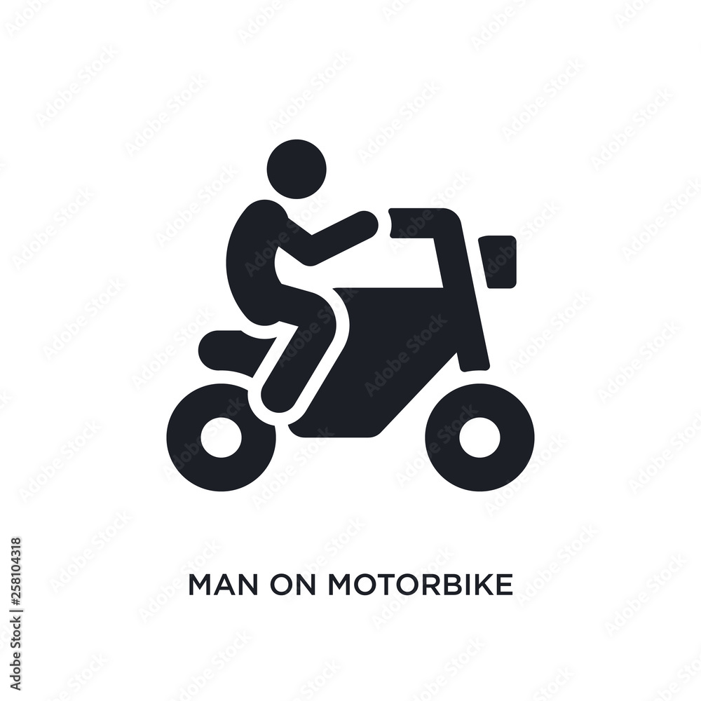 man on motorbike isolated icon. simple element illustration from ultimate glyphicons concept icons. man on motorbike editable logo sign symbol design on white background. can be use for web and man on motorbike isolated icon. simple element illustration from ultimate glyphicons concept icons. man on motorbike editable logo sign symbol design on white background. can be use for web and