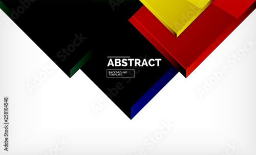 Geometric abstract background, modern square design