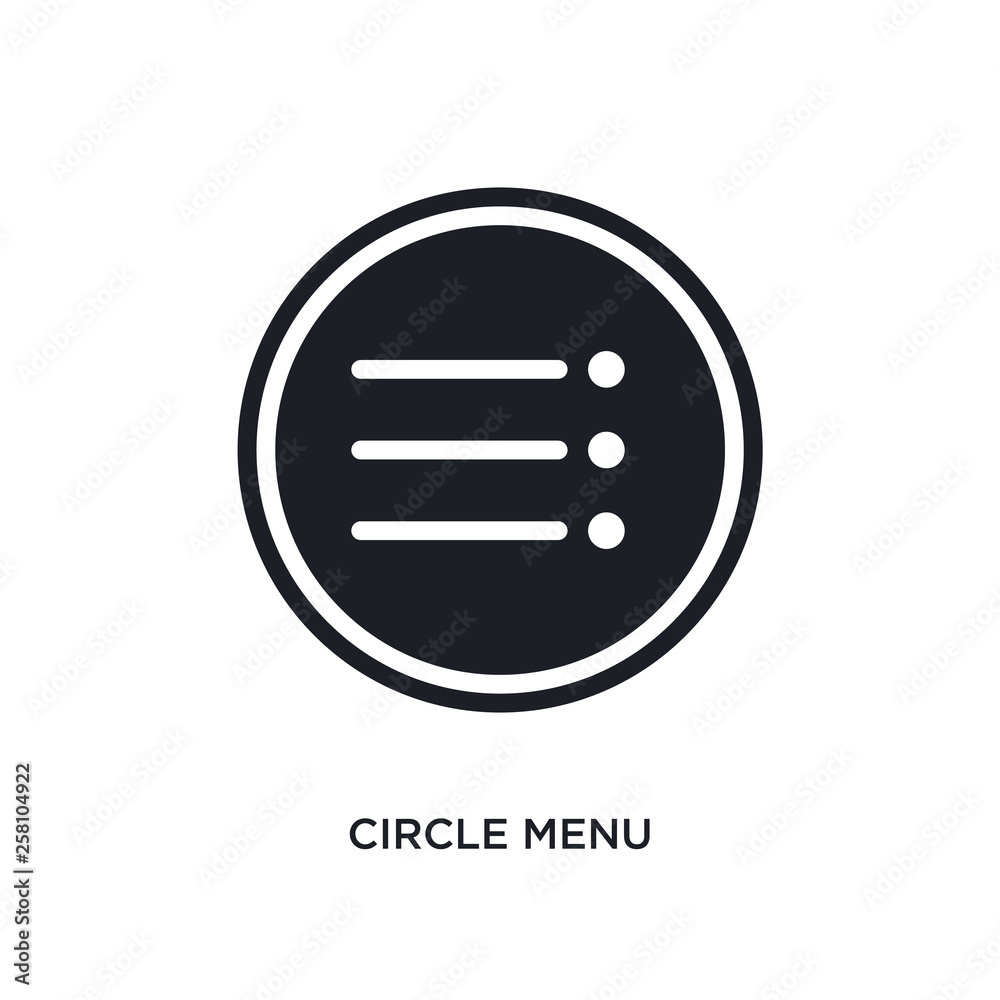 circle menu isolated icon. simple element illustration from ultimate glyphicons concept icons. circle menu editable logo sign symbol design on white background. can be use for web and mobile circle menu isolated icon. simple element illustration from ultimate glyphicons concept icons. circle menu editable logo sign symbol design on white background. can be use for web and mobile
