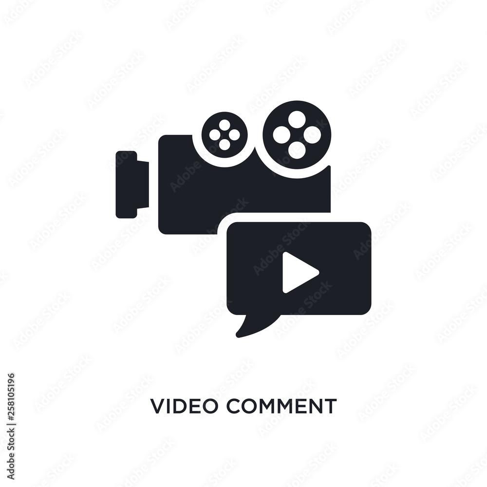video comment isolated icon. simple element illustration from ultimate glyphicons concept icons. video comment editable logo sign symbol design on white background. can be use for web and mobile video comment isolated icon. simple element illustration from ultimate glyphicons concept icons. video comment editable logo sign symbol design on white background. can be use for web and mobile