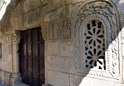 Pre-Romanesque Visigothic Landmark. San Xes de Francelos medieval Chapel. Ribadavia, Spain.