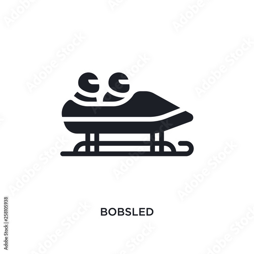 bobsled isolated icon. simple element illustration from winter concept icons. bobsled editable logo sign symbol design on white background. can be use for web and mobile