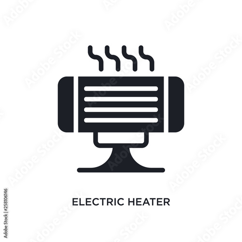 electric heater isolated icon. simple element illustration from winter concept icons. electric heater editable logo sign symbol design on white background. can be use for web and mobile