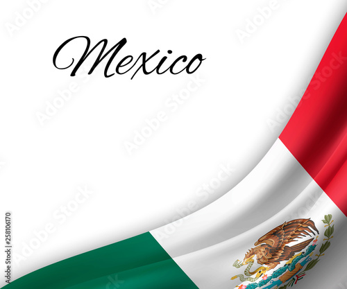 waving flag on white background.