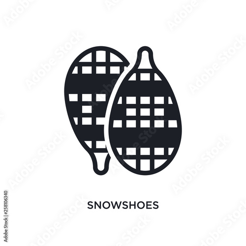 snowshoes isolated icon. simple element illustration from winter concept icons. snowshoes editable logo sign symbol design on white background. can be use for web and mobile