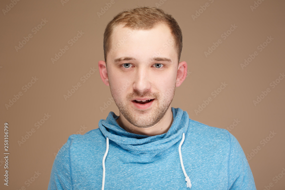 emotional man posing on the camera emotional man posing on the camera