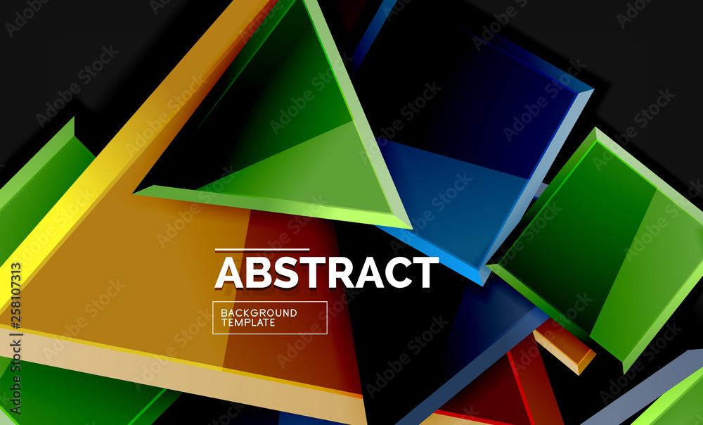 Squares and triangles geometrical background Squares and triangles geometrical background