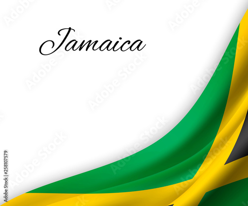 waving flag on white background.