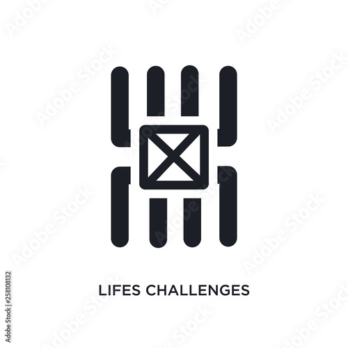 lifes challenges isolated icon. simple element illustration from zodiac concept icons. lifes challenges editable logo sign symbol design on white background. can be use for web and mobile
