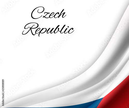 waving flag on white background.