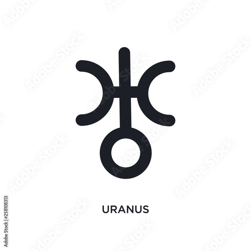 uranus isolated icon. simple element illustration from zodiac concept icons. uranus editable logo sign symbol design on white background. can be use for web and mobile