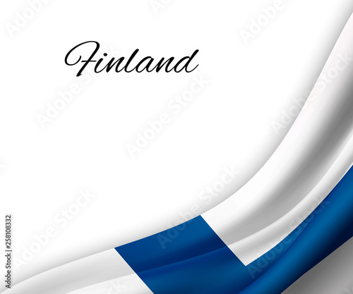 waving flag on white background.