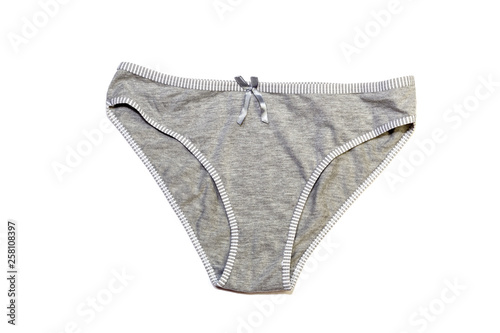 The women's panties on a white background close-up