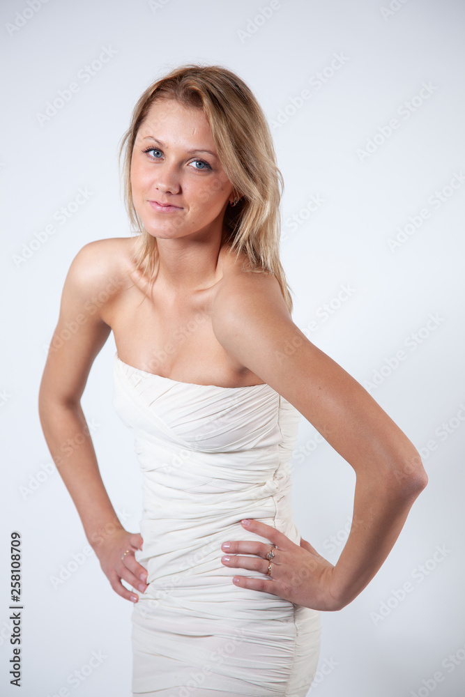 Beautiful girl posing for photo at studio Beautiful girl posing for photo at studio