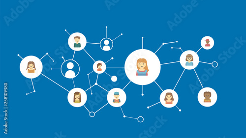 avatar of girl, colored icon. From kids avatars set