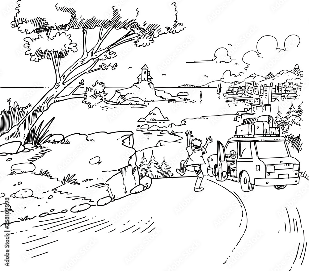 Obraz premium przejazd do ośrodka