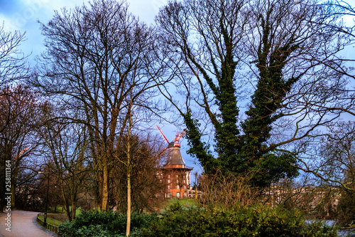 The Am Wall Windmill in Bremen, Germany. March 2019 © vlamus