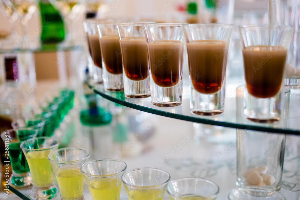 Festive banquet. Different alcoholic beverages Festive banquet. Different alcoholic beverages