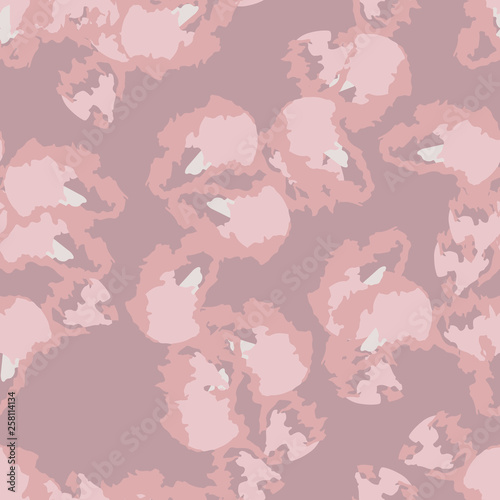 UFO camouflage of various shades of pink, white and nude colors