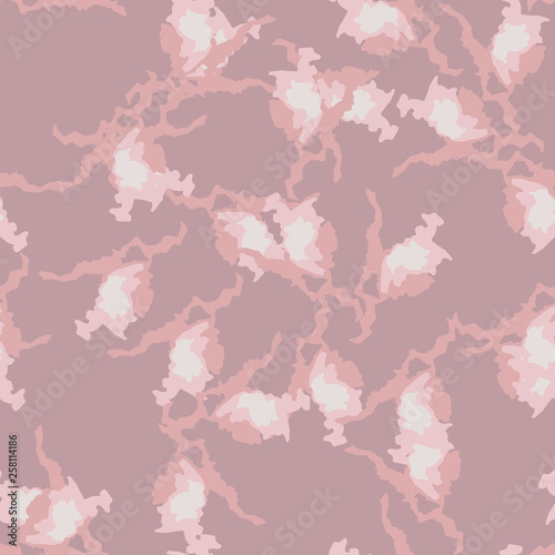 UFO camouflage of various shades of pink, white and nude colors