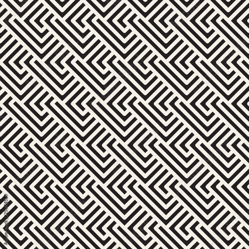 Vector seamless pattern. Geometric striped ornament. Simple tileable lines background.