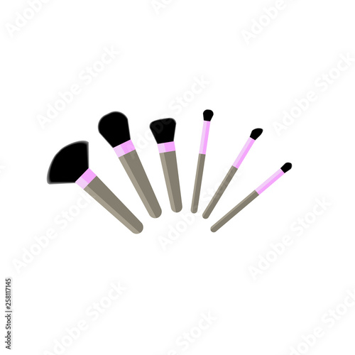 set of makeup brushes