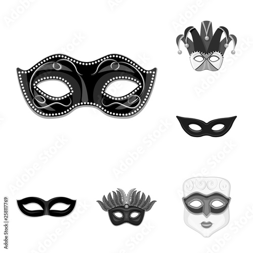 Vector design of Venezia and festival icon. Set of Venezia and celebration stock symbol for web.