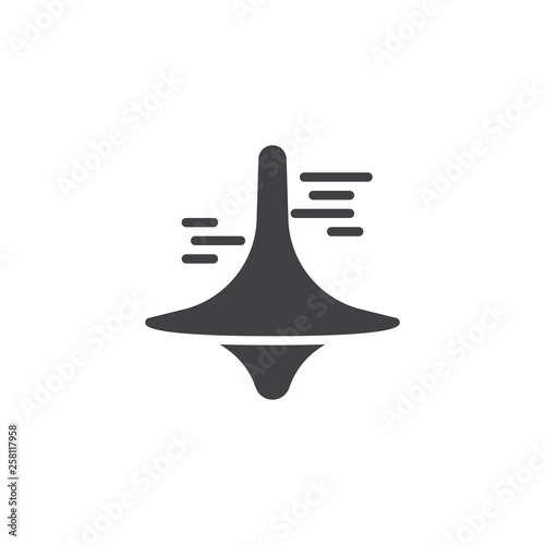 Baby spinning toy vector icon. filled flat sign for mobile concept and web design. baby whirligig toy glyph icon. Humming top symbol, logo illustration. Pixel perfect vector graphics