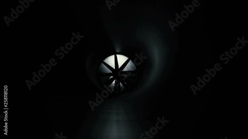Propeller in wind tunnel