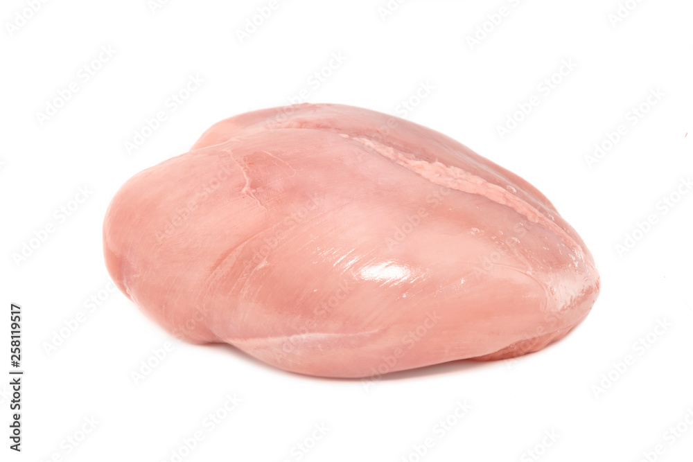 Raw chicken fillet breast isolated on white background Raw chicken fillet breast isolated on white background