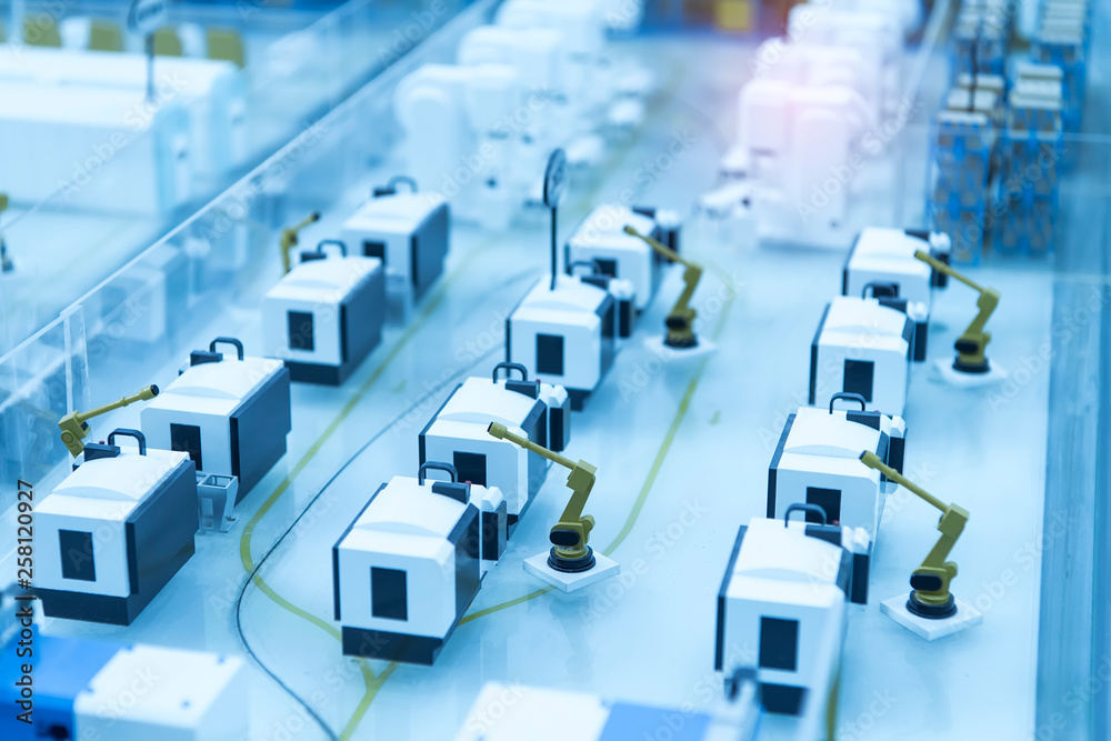 Automation system control application on automate robot arm Automation system control application on automate robot arm