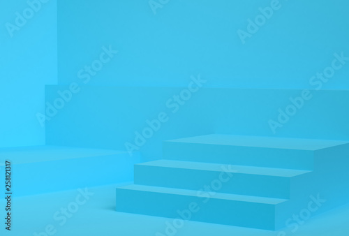 Minimalist geometrical abstract background, pastel colors, 3D render, trend poster, Illustration.