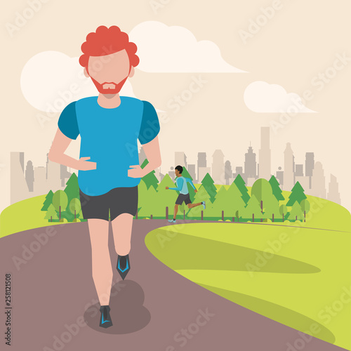 Fitness man running