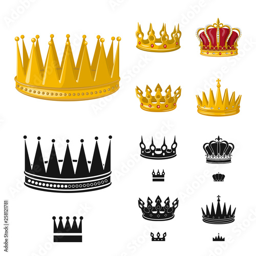 Isolated object of medieval and nobility symbol. Set of medieval and monarchy vector icon for stock.