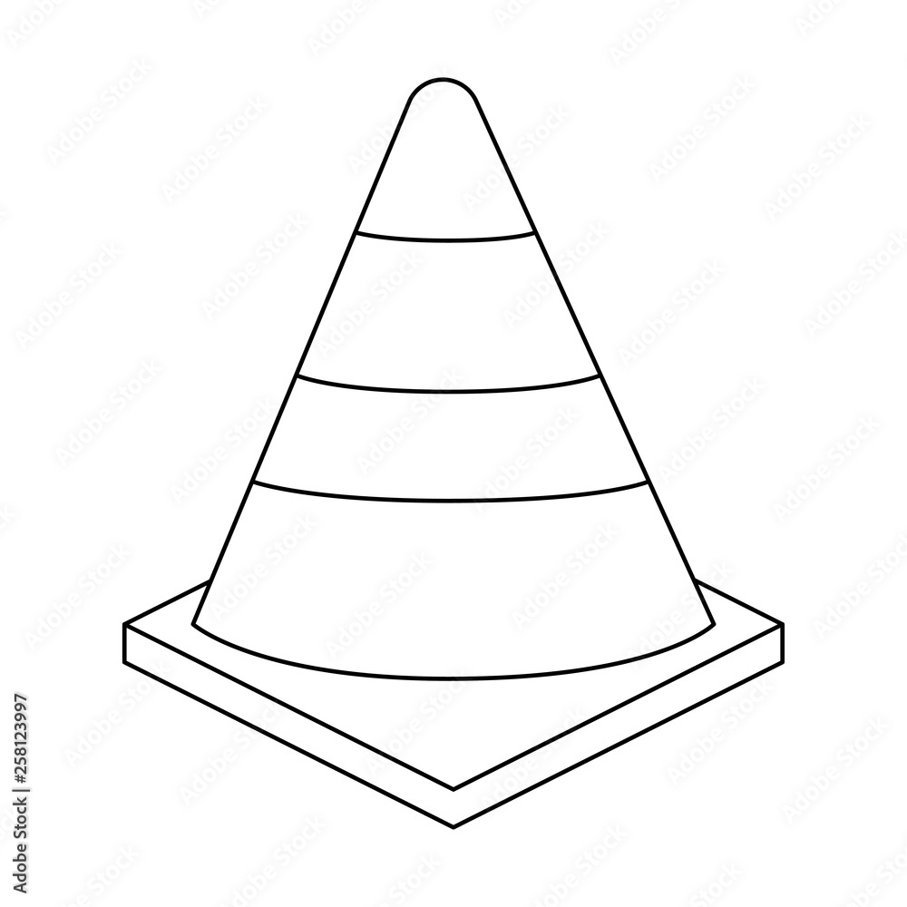signaling cone isolated icon signaling cone isolated icon