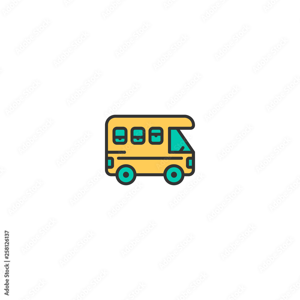 Caravan icon design. Transportation icon vector design Caravan icon design. Transportation icon vector design