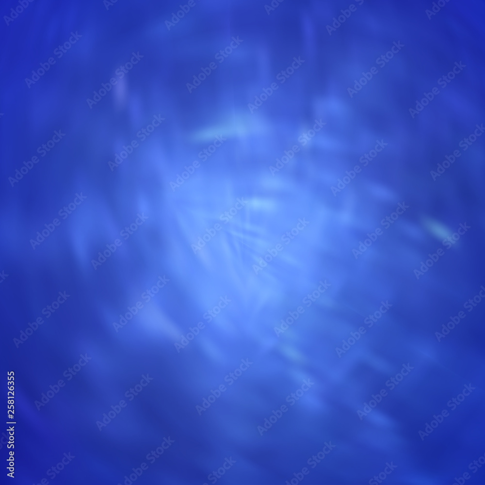 Depth. Abstract deep blue pattern with blurred effect. Vector background