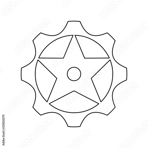 gear pinion machine isolated icon