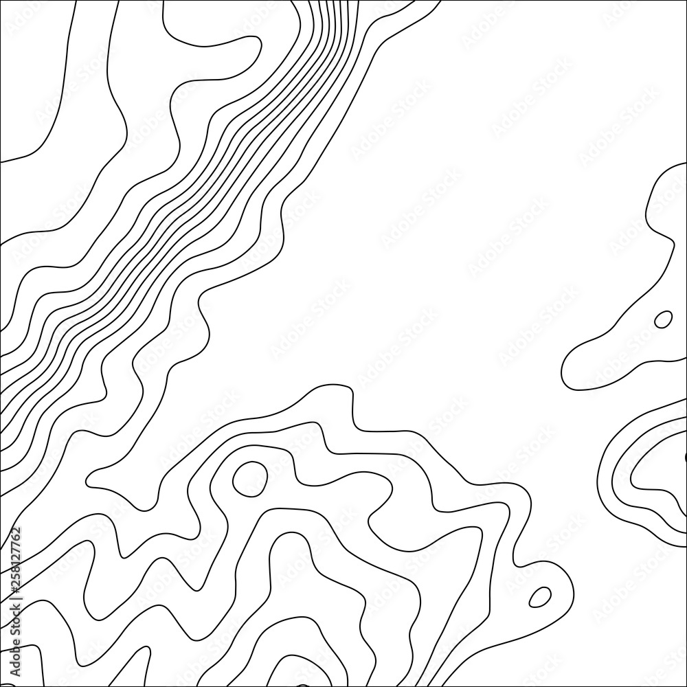 Topographic map background. Geographic World Topography map grid abstract vector illustration. Topo map with elevation.