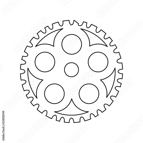 gear pinion machine isolated icon