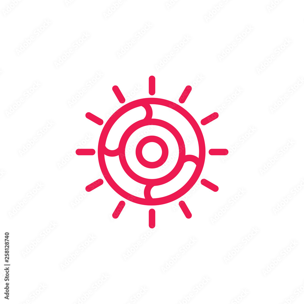 sun light swirl lines art symbol vector sun light swirl lines art symbol vector