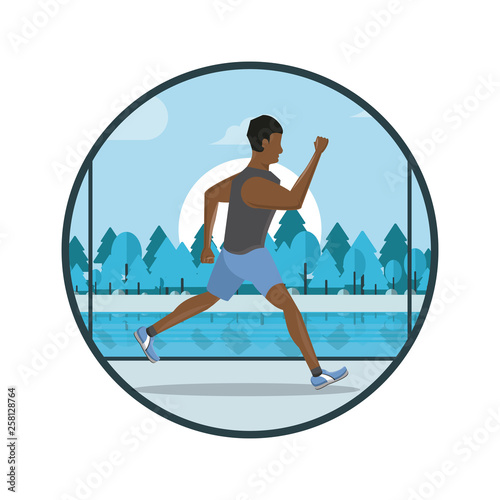 Fitness man running