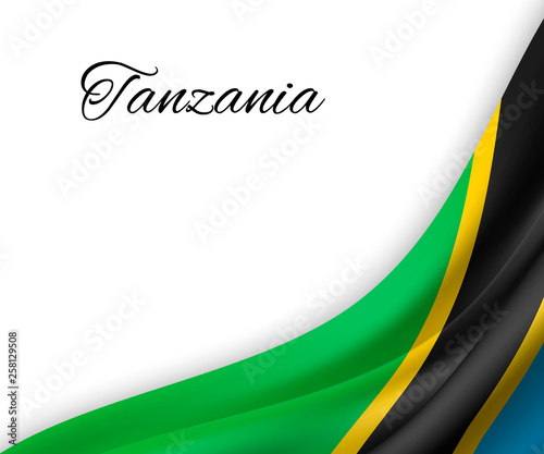 waving flag on white background.