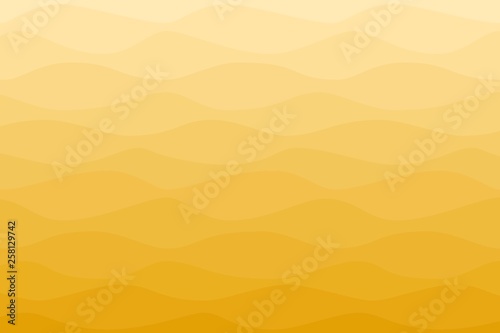 Wavy ombre yellow sun rays background