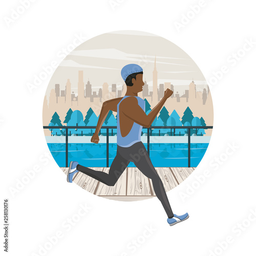 Fitness man running